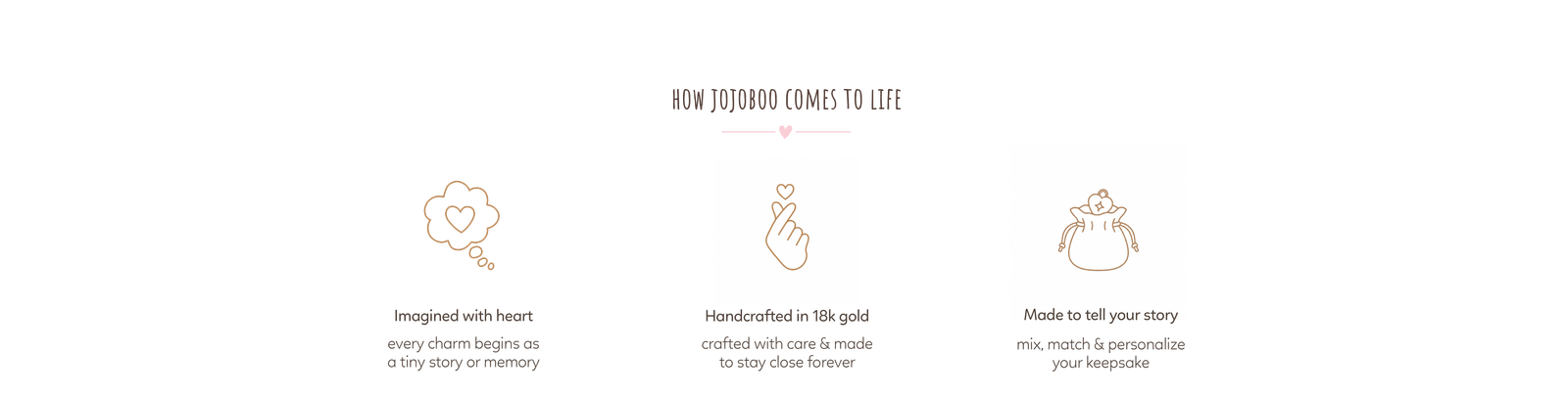 How Jojoboo comes to life: imagined with heart, handcrafted in 18k gold, made to tell your story
